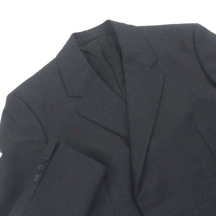 Excellent PRADA tailored jacket Triangle logo Charcoal gray mohair