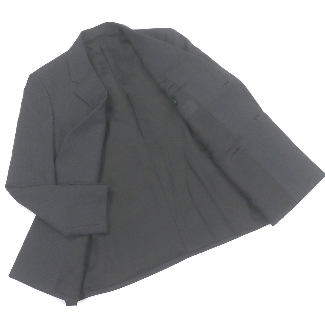 Excellent PRADA tailored jacket Triangle logo Charcoal gray mohair