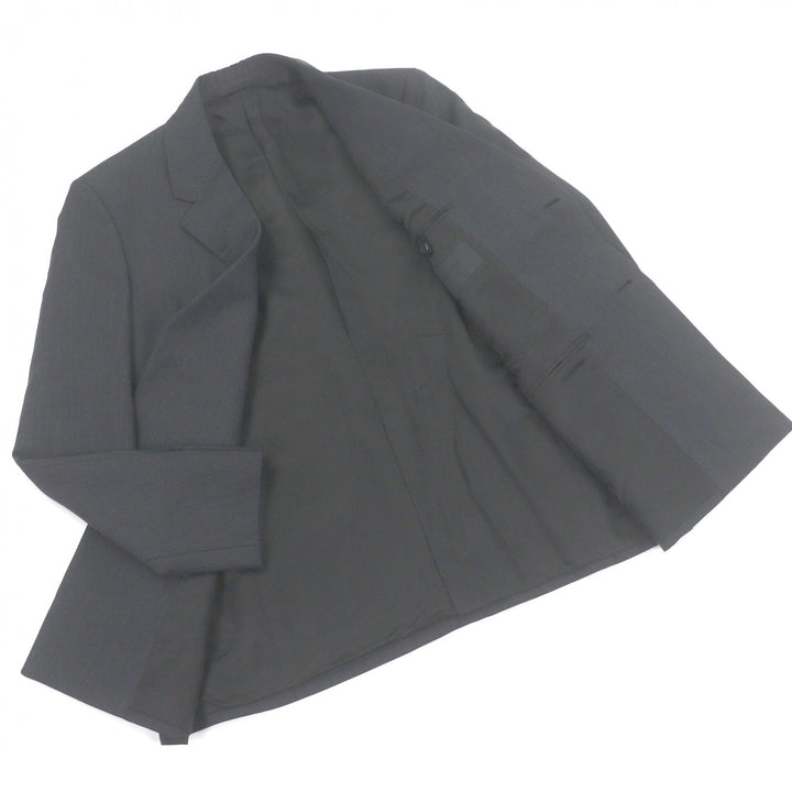 Excellent PRADA tailored jacket Triangle logo Charcoal gray mohair