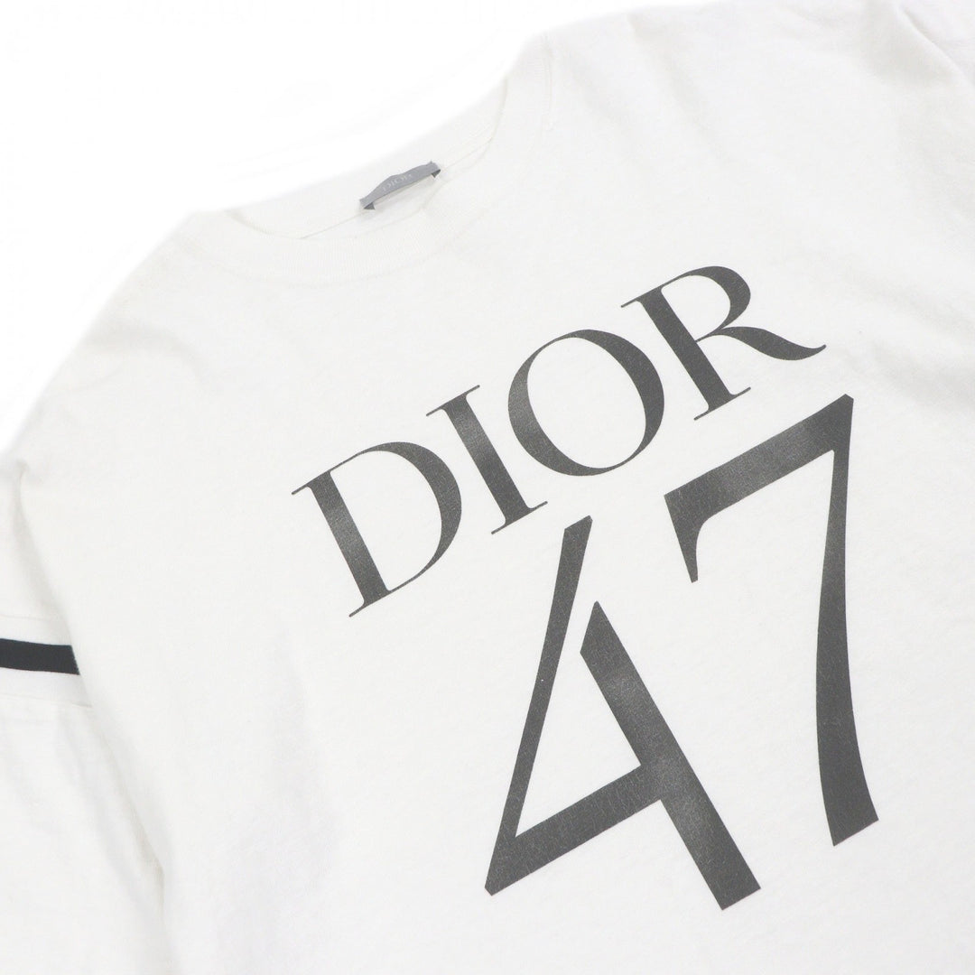 Great DIOR Short sleeve T-shirt Slub cotton jersey Logo print white