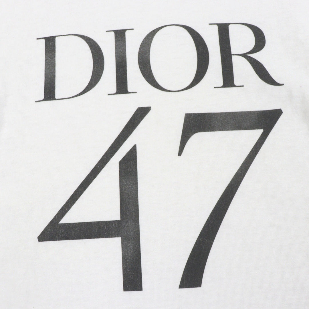 Great DIOR Short sleeve T-shirt Slub cotton jersey Logo print white