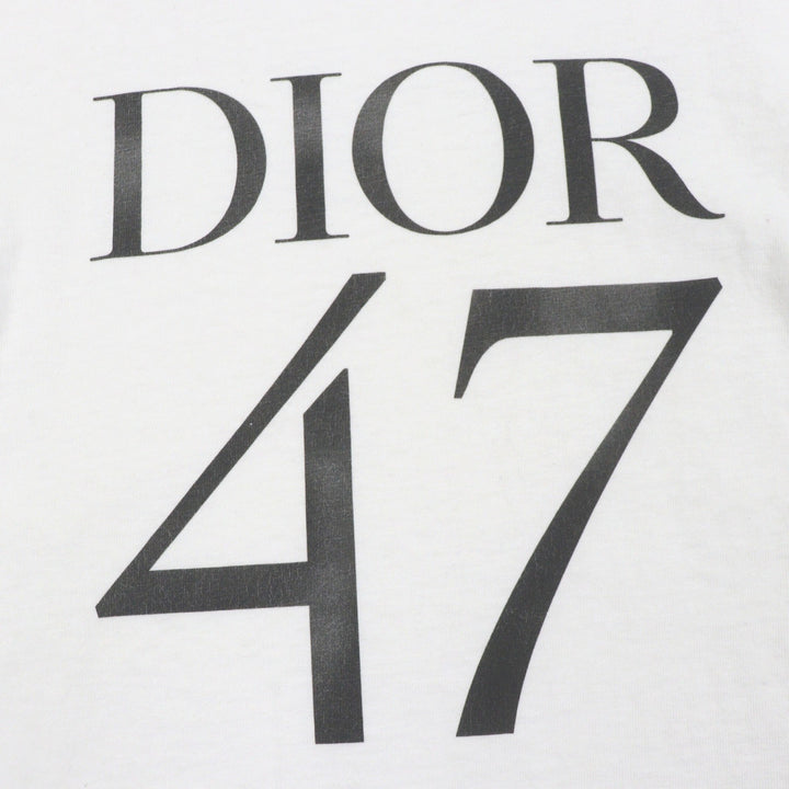 Great DIOR Short sleeve T-shirt Slub cotton jersey Logo print white