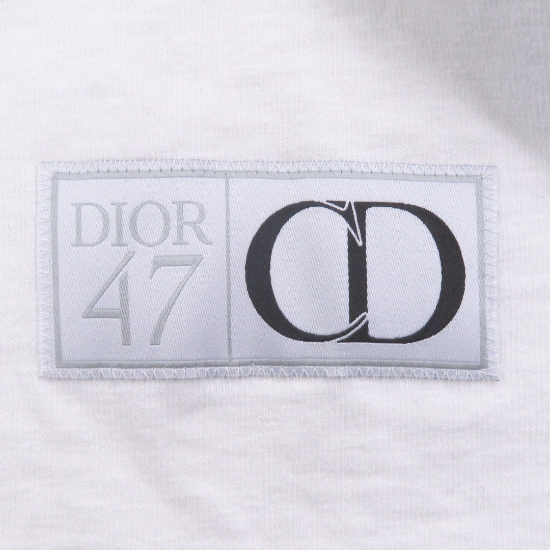 Great DIOR Short sleeve T-shirt Slub cotton jersey Logo print white
