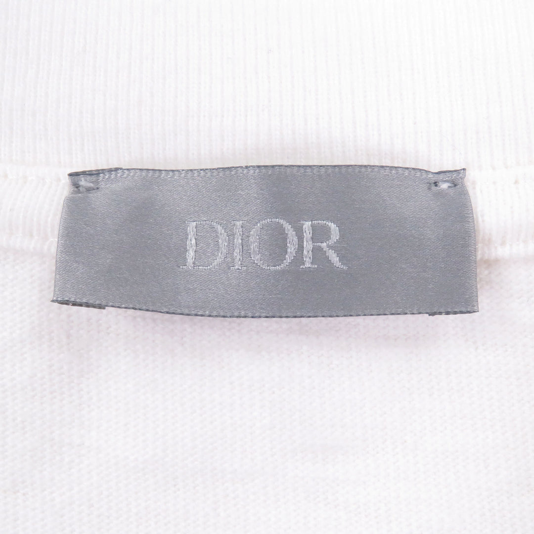 Great DIOR Short sleeve T-shirt Slub cotton jersey Logo print white