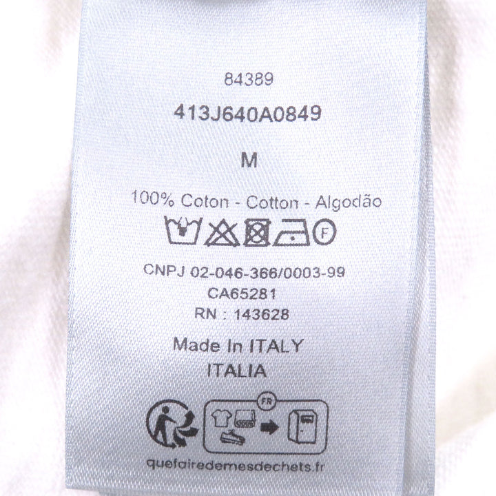 Great DIOR Short sleeve T-shirt Slub cotton jersey Logo print white