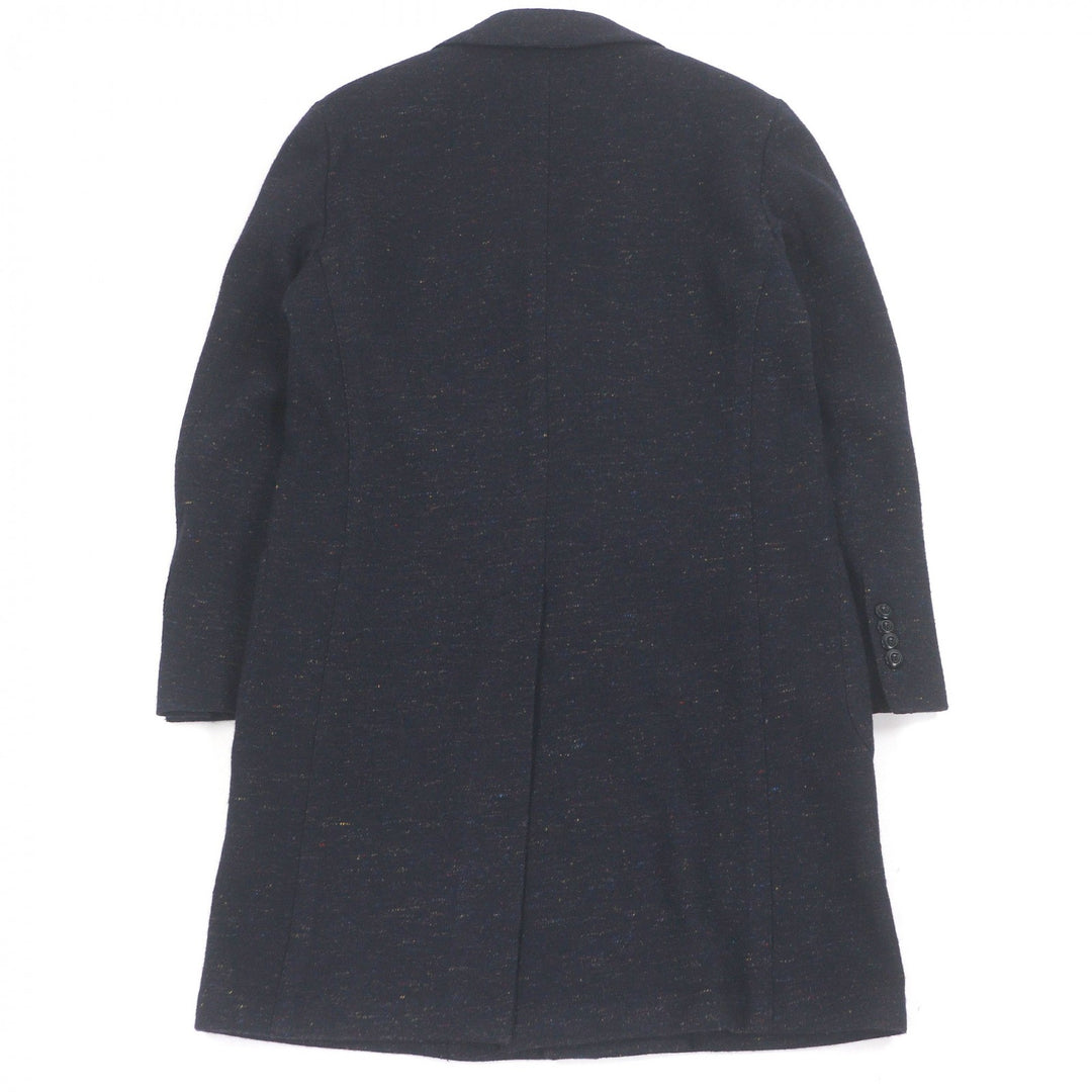 Excellent ETRO Chester coat Mixed wool single long coat Navy wool mens 52