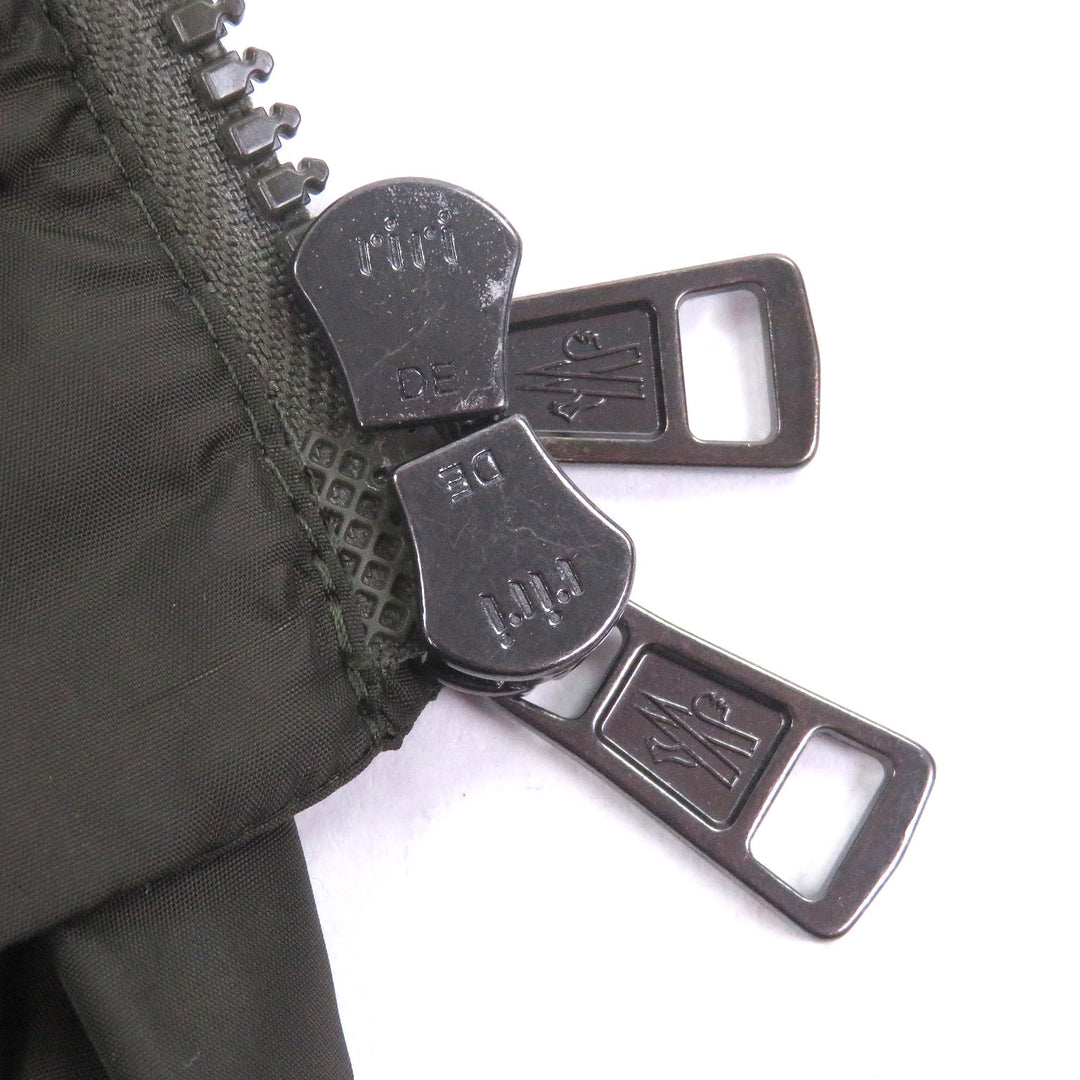 Excellent MONCLER Jacket REPPE GIUBBOTTO Nylon with logo patch khaki