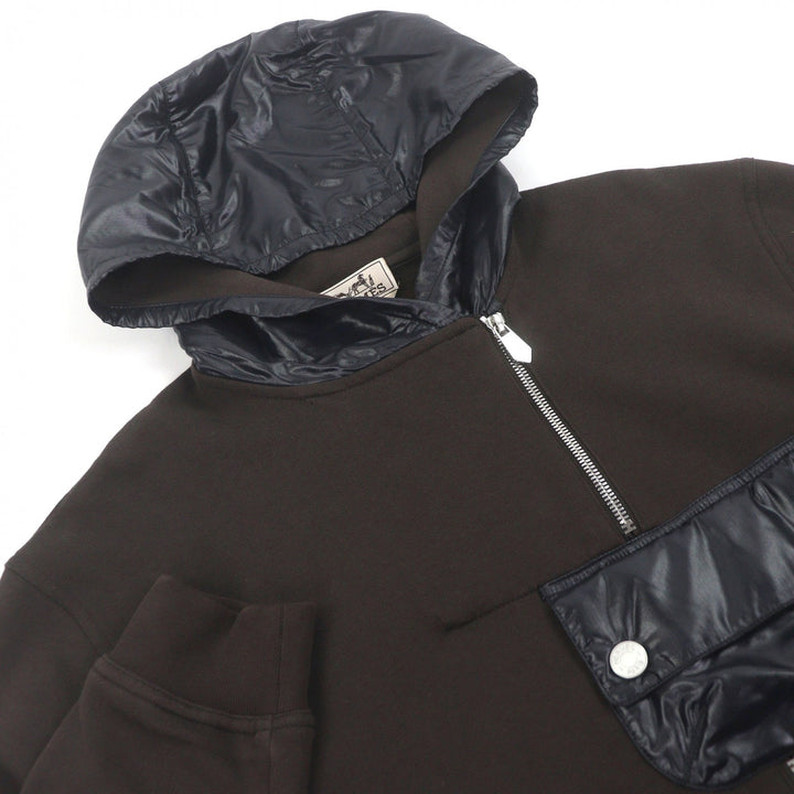 Excellent HERMES hoodie Zip design Serie button, nylon switching