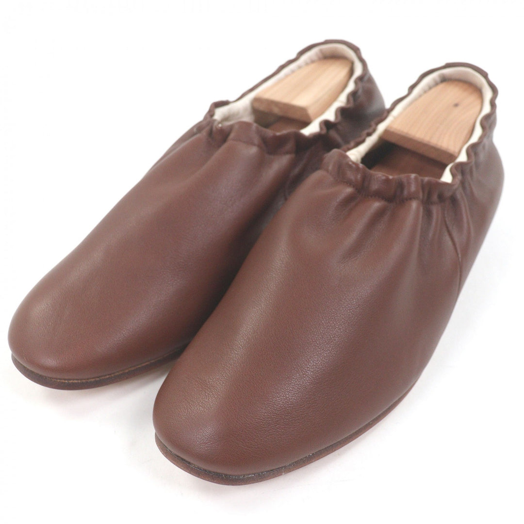 Excellent foot the coacher Leather shoes BALLET SHOES Brown leather mens 7.5