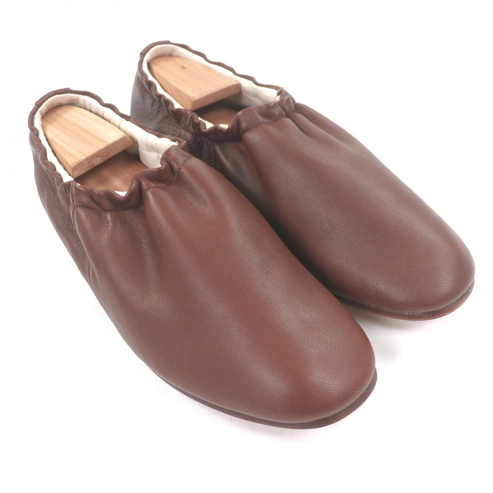 Excellent foot the coacher Leather shoes BALLET SHOES Brown leather mens 7.5
