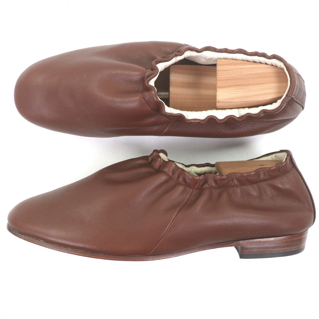 Excellent foot the coacher Leather shoes BALLET SHOES Brown leather mens 7.5