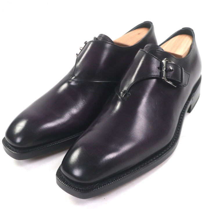 Excellent BERLUTI Leather shoes Incision Detail purple Patine leather mens 6