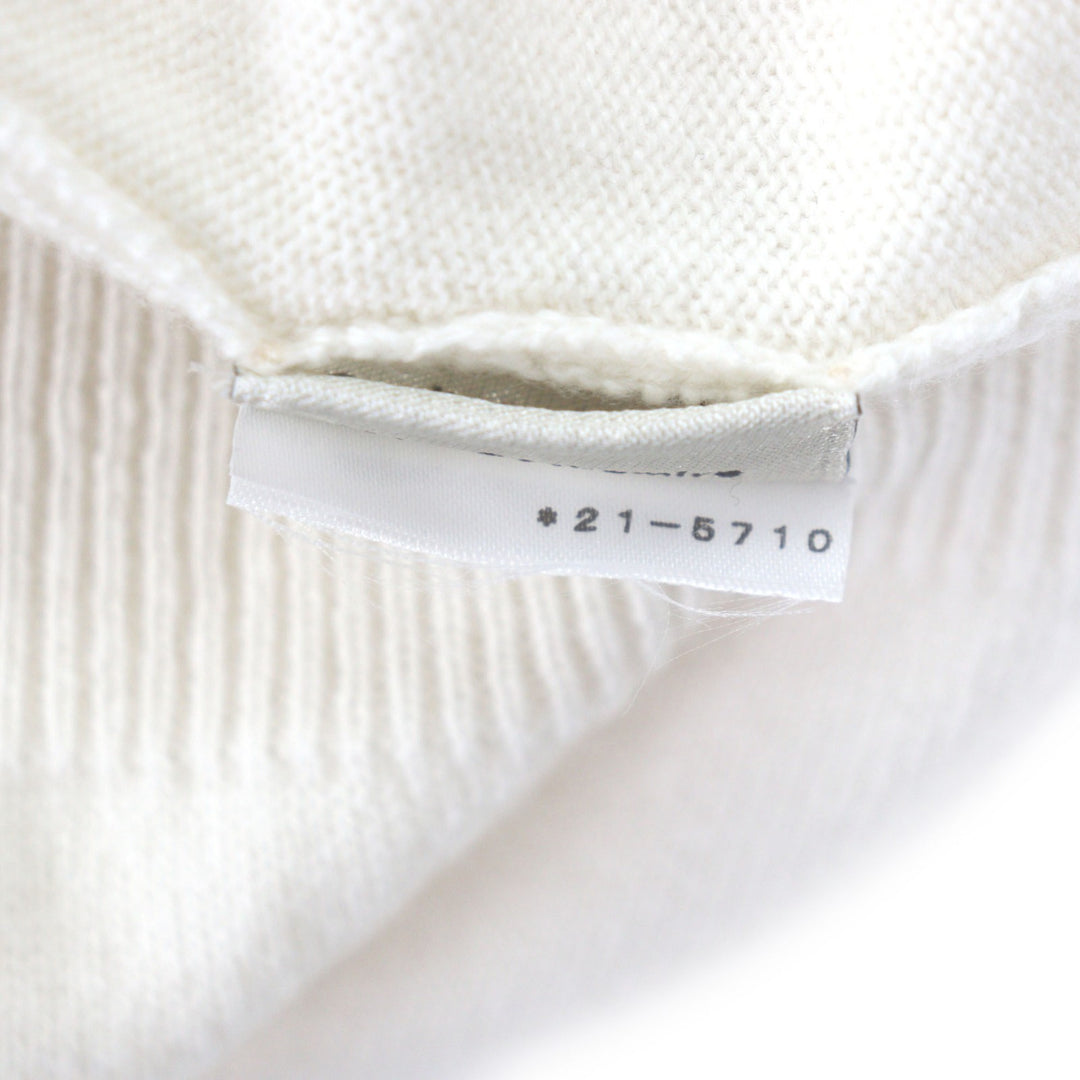 Pristine HERMES sweater Crew neck knit Ivory cashmere mens S