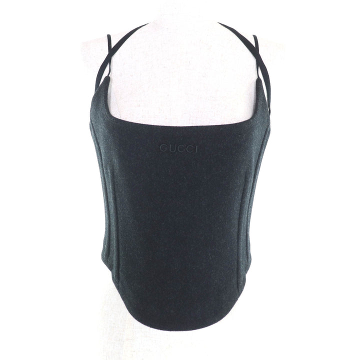 Excellent GUCCI camisole black wool Women 40 799949