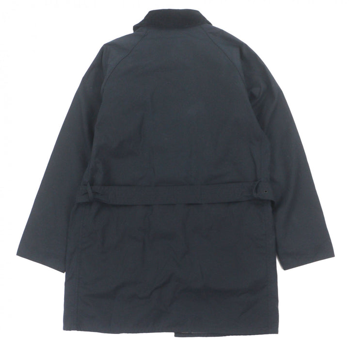 Great Barbour Jacket SOLWAY Corduroy collar, belted, double zip-up, waxed 36