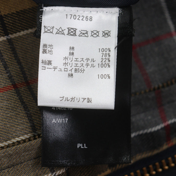 Great Barbour Jacket SOLWAY Corduroy collar, belted, double zip-up, waxed 36