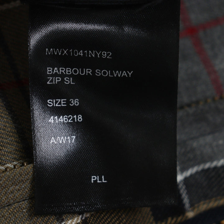 Great Barbour Jacket SOLWAY Corduroy collar, belted, double zip-up, waxed 36