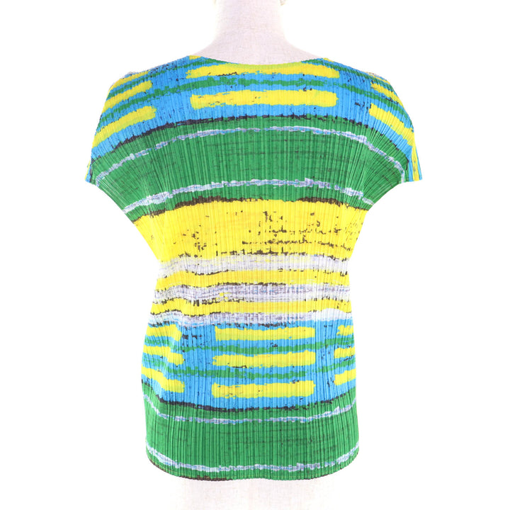 Excellent PLEATS PLEASE T-shirt All-over print Crew neck polyester 3 PP21-JK683