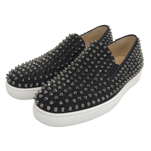 Excellent Christian Louboutin sneakers ROLLER BOAT FLAT black mens 41