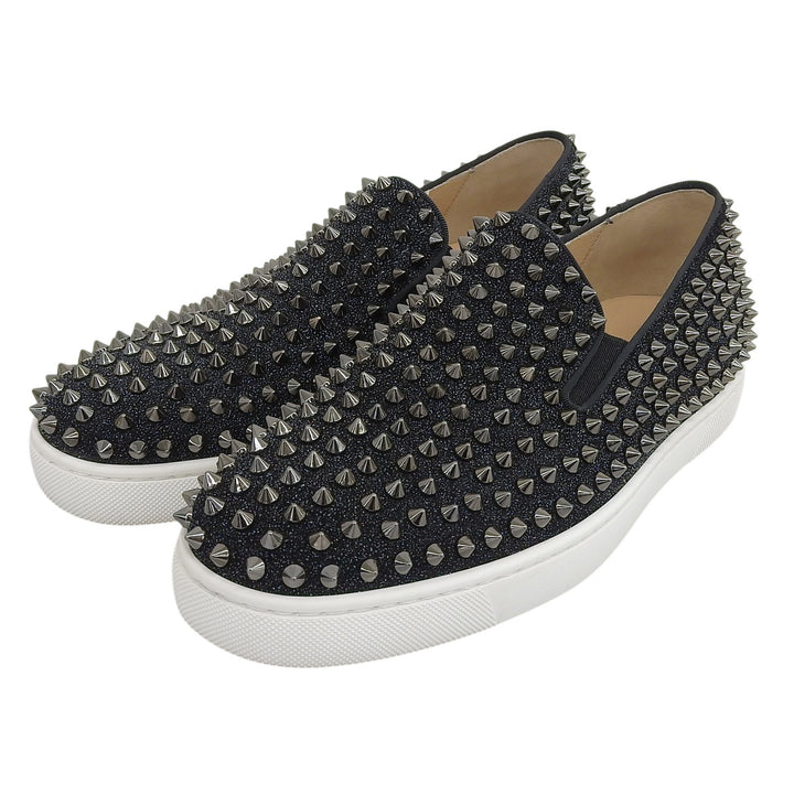Excellent Christian Louboutin sneakers ROLLER BOAT FLAT black mens 41