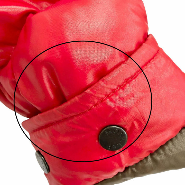 Great MONCLER Down jacket MAYA Hooded double zip with logo patch Red mens 0