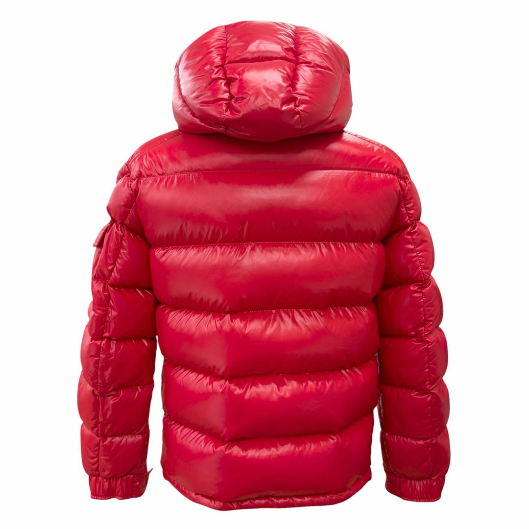 Great MONCLER Down jacket MAYA Hooded double zip with logo patch Red mens 0