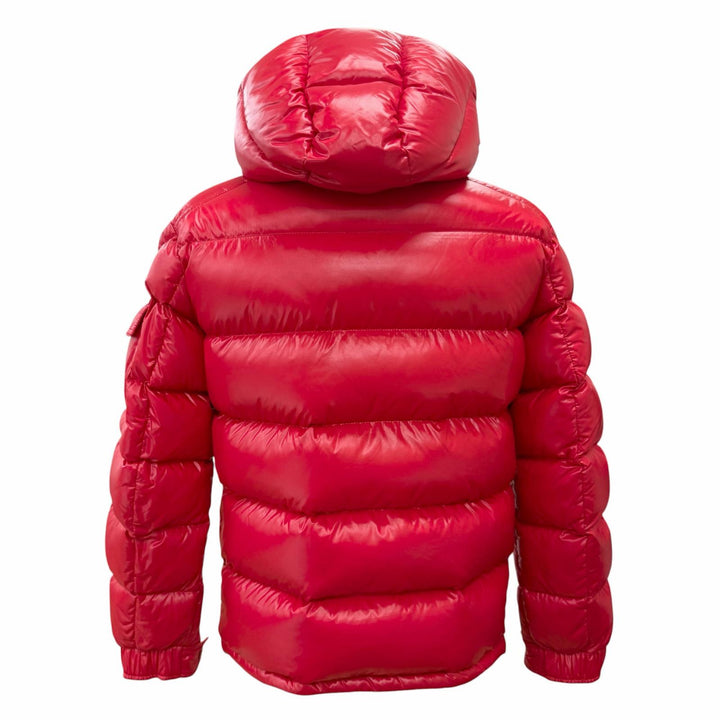 Great MONCLER Down jacket MAYA Hooded double zip with logo patch Red mens 0