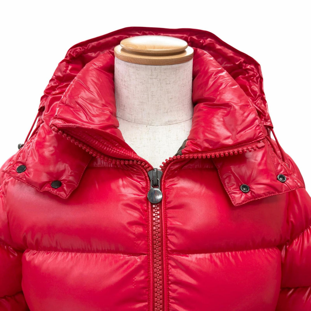 Great MONCLER Down jacket MAYA Hooded double zip with logo patch Red mens 0
