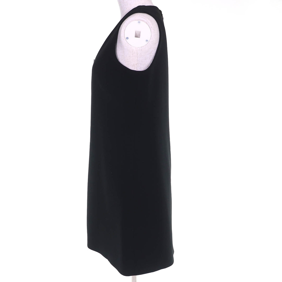 Excellent MIUMIU one piece sleeveless top with star jewels black 40 MF3152