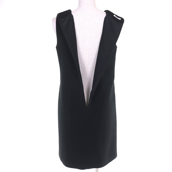 Excellent MIUMIU one piece sleeveless top with star jewels black 40 MF3152