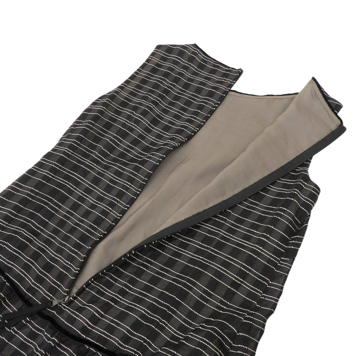 Excellent FOXEY one piece Dress Prologue Black White wool Women 38 42958