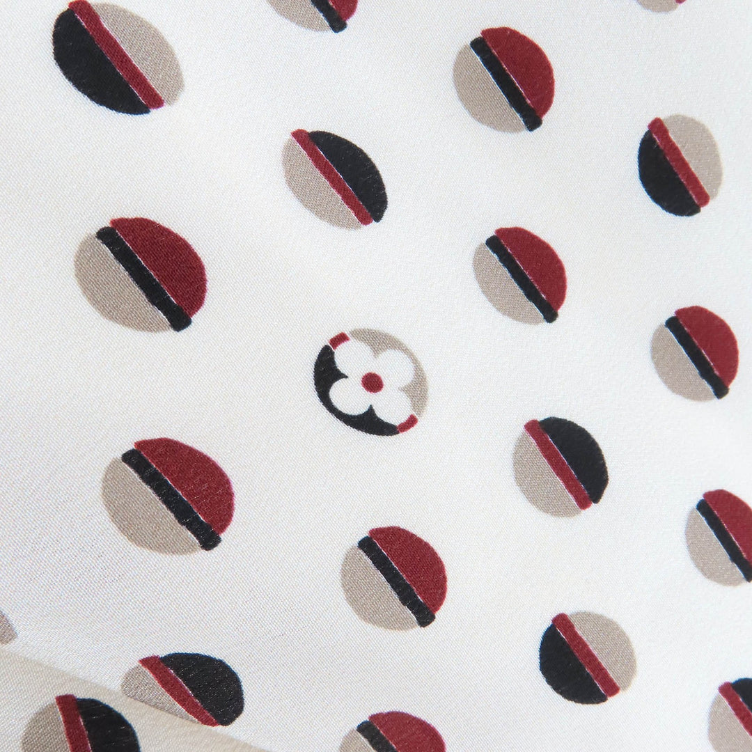 Great LOUIS VUITTON flare skirt Monogram Flower Dot Pattern Back Zip Mini XS