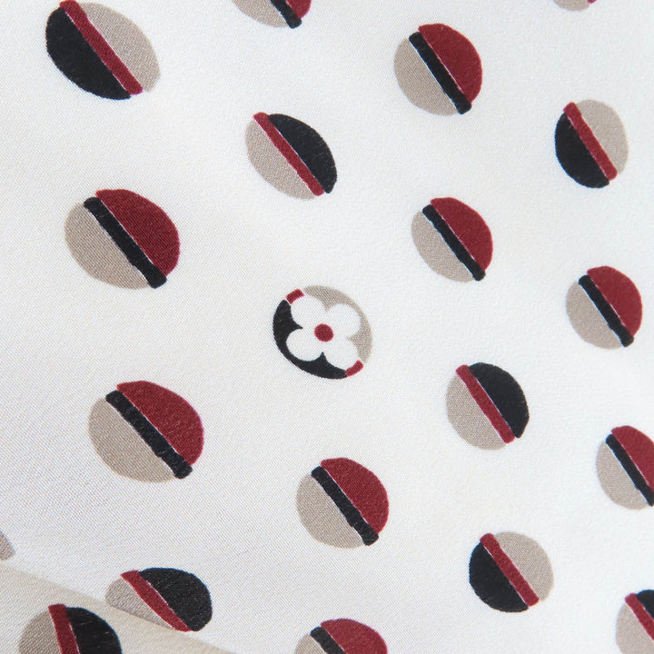 Great LOUIS VUITTON flare skirt Monogram Flower Dot Pattern Back Zip Mini XS