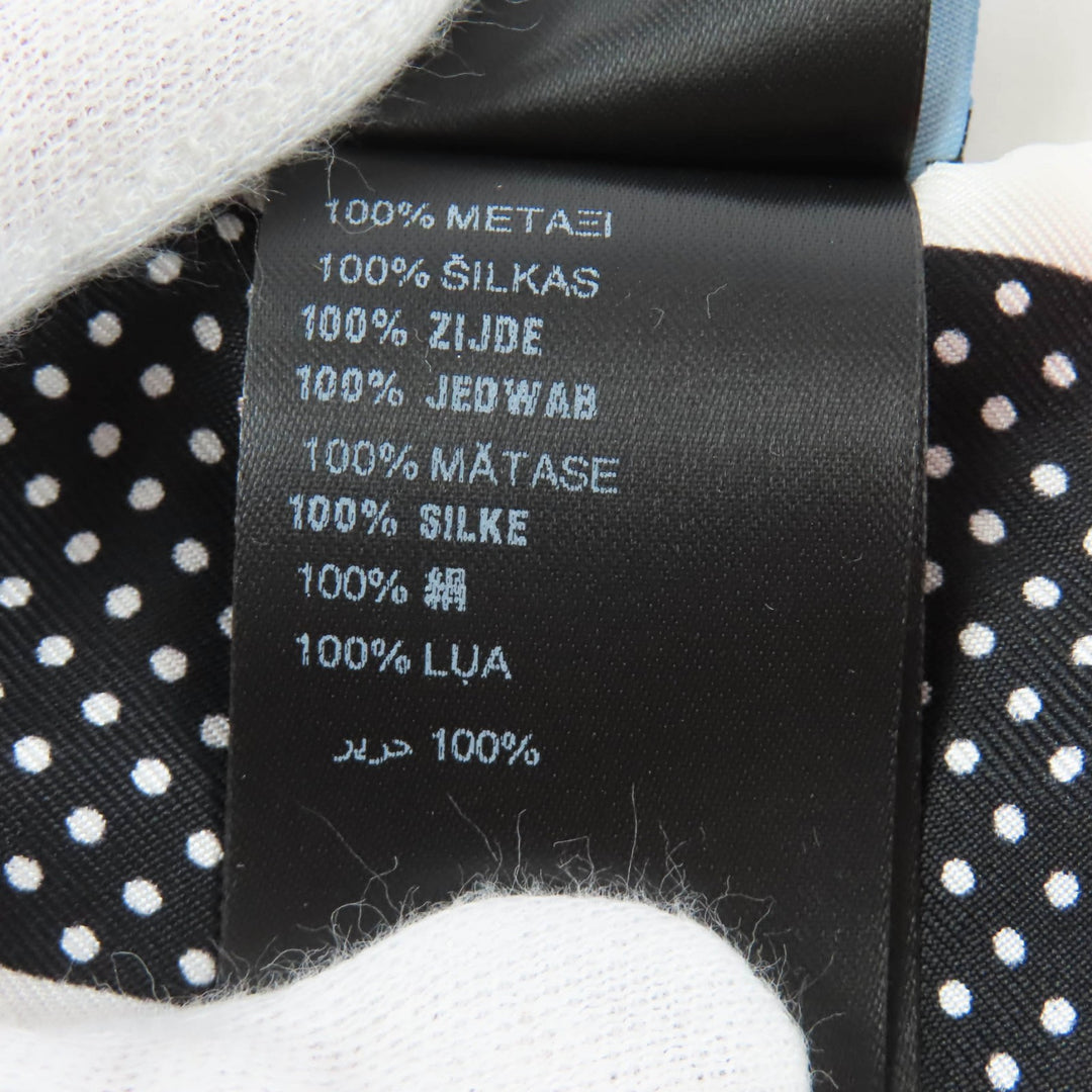 Excellent PRADA scarf Printed silk twill skinny scarf Lip Dot Pattern 1FF008