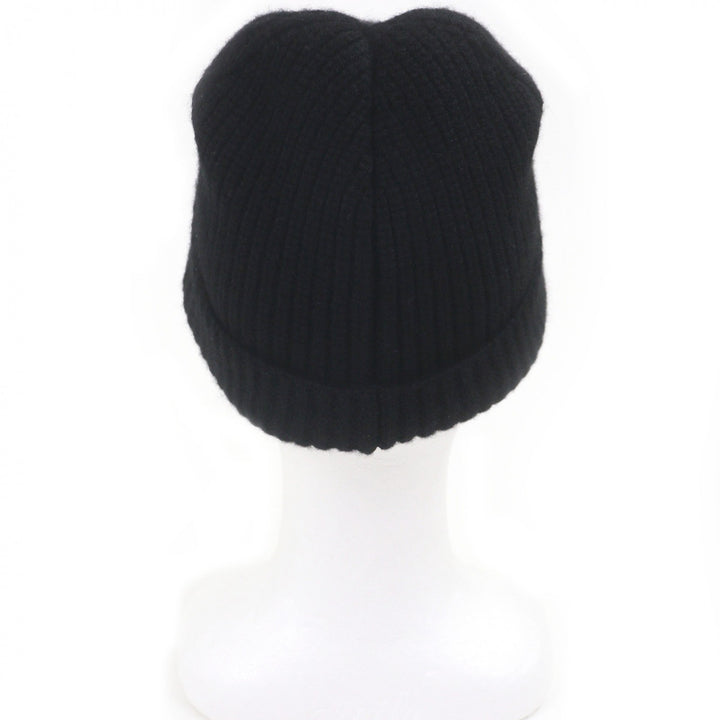 Excellent CELINE Knit cap logo black cashmere mens 2A45T207O