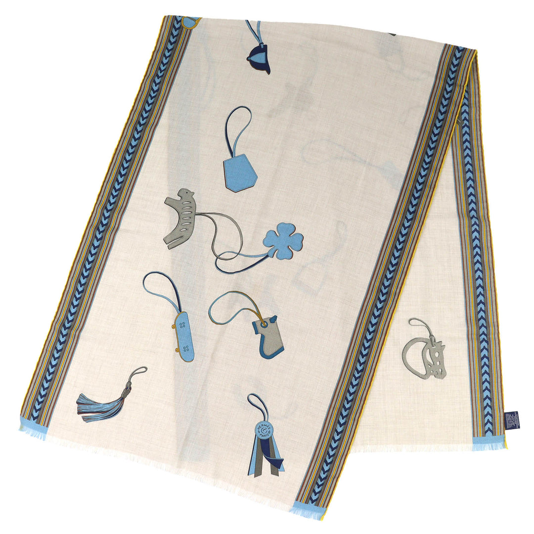 Excellent HERMES Stall Rectangle BRIDES ET GRIS GRIS (Bridles and Charms)