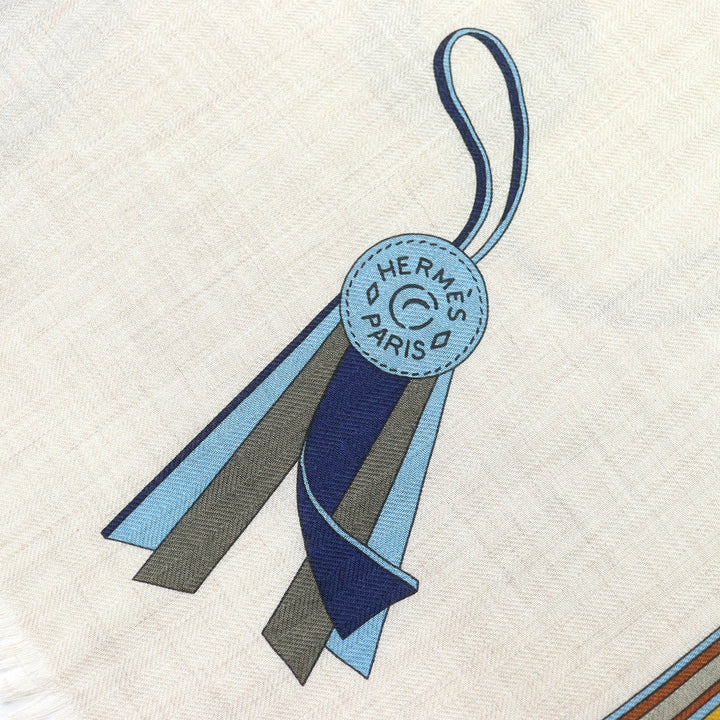 Excellent HERMES Stall Rectangle BRIDES ET GRIS GRIS (Bridles and Charms)