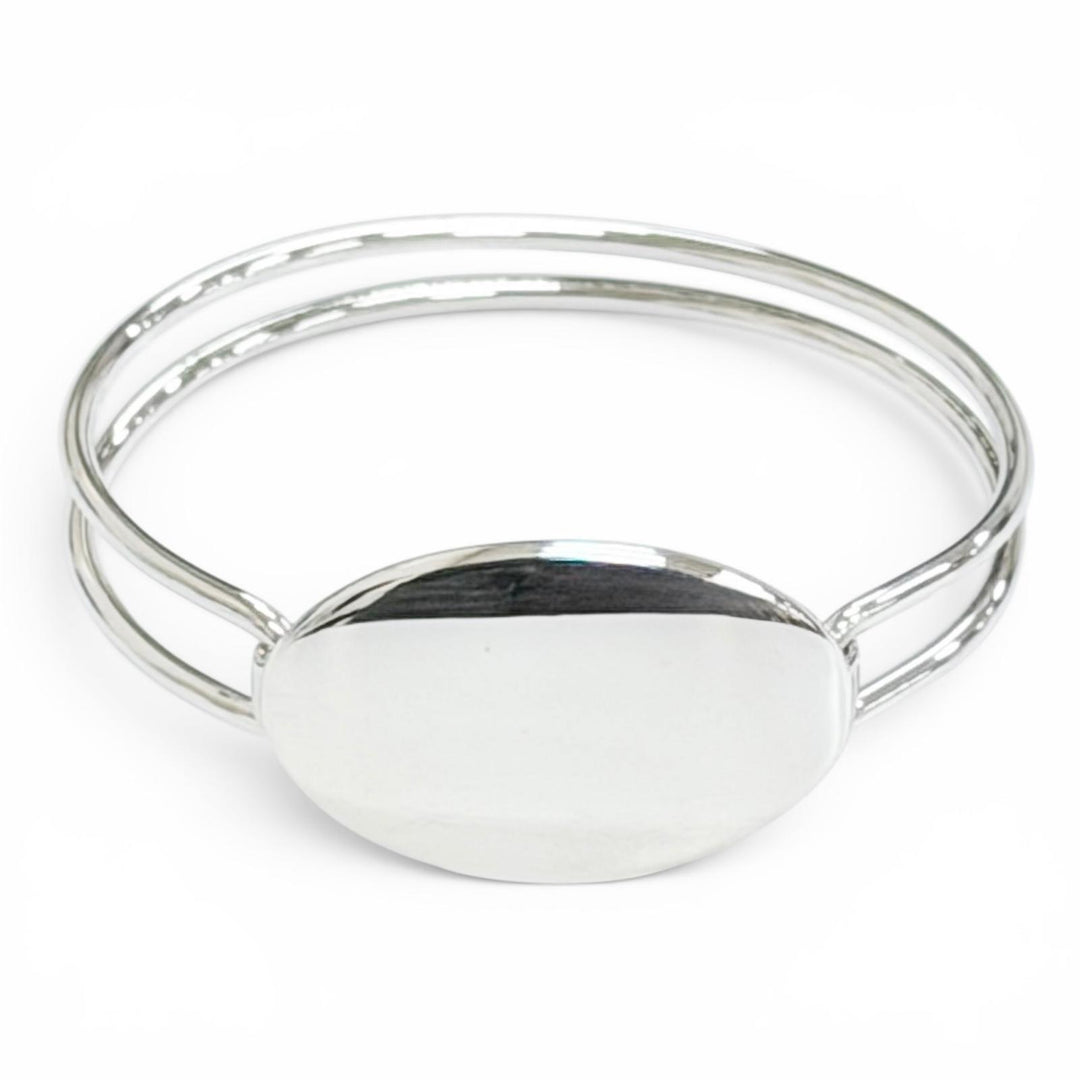 Excellent TIFFANY&Co. Bangle Oval ID Bangle Silver 925