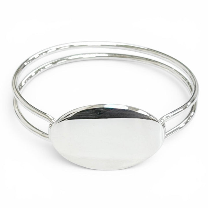 Excellent TIFFANY&Co. Bangle Oval ID Bangle Silver 925