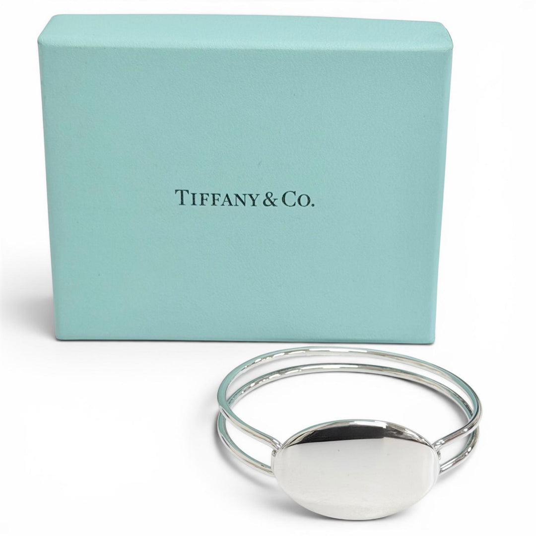 Excellent TIFFANY&Co. Bangle Oval ID Bangle Silver 925