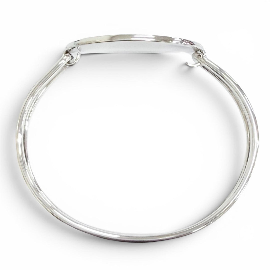 Excellent TIFFANY&Co. Bangle Oval ID Bangle Silver 925