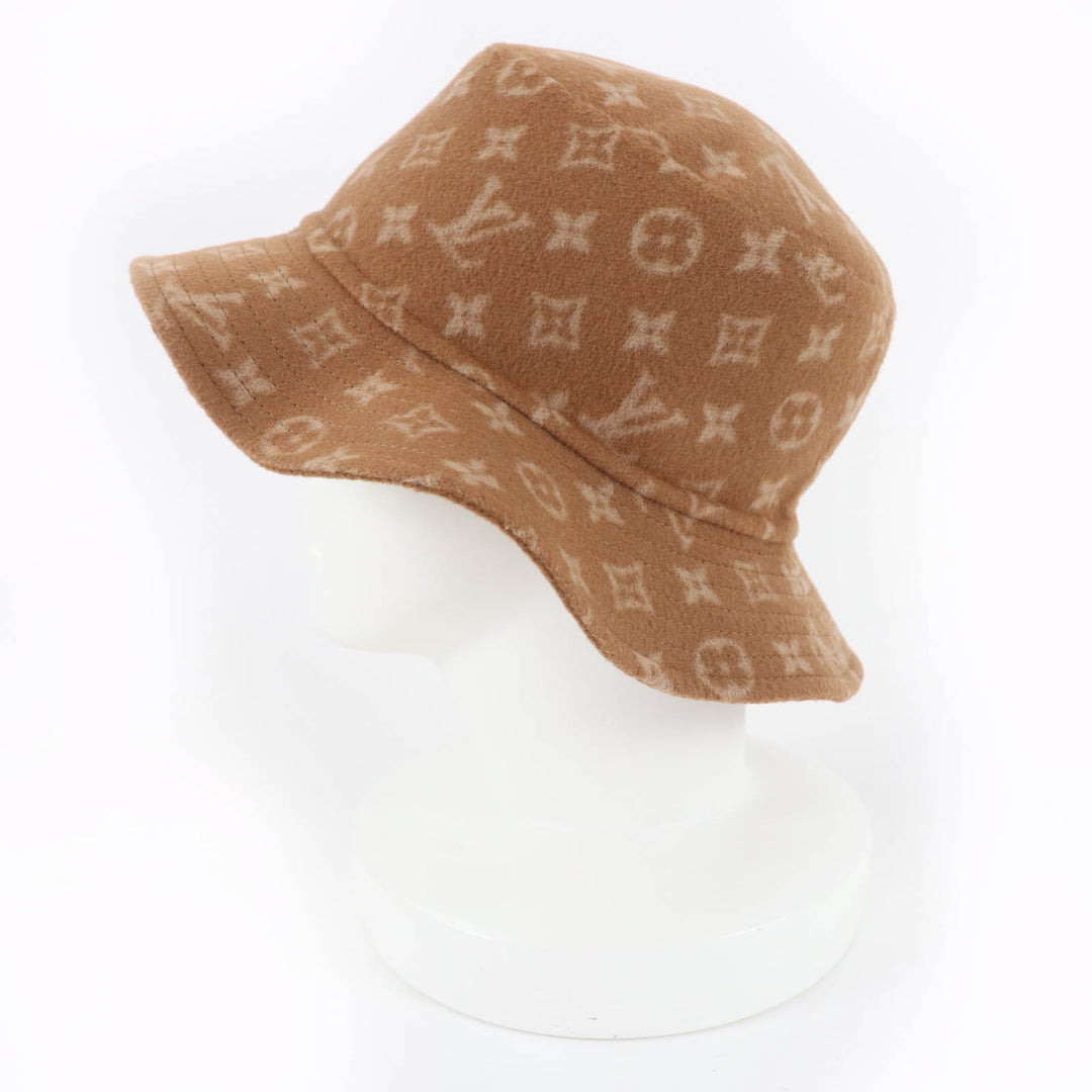 Excellent LOUIS VUITTON hat Carry on Monogram Pattern Reversible Bucket M M77295