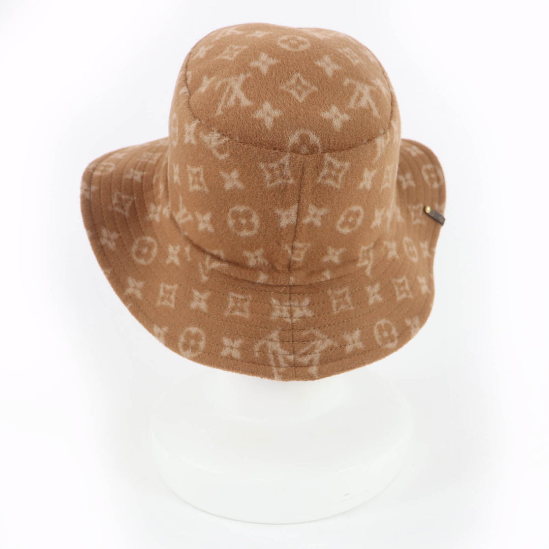 Excellent LOUIS VUITTON hat Carry on Monogram Pattern Reversible Bucket M M77295