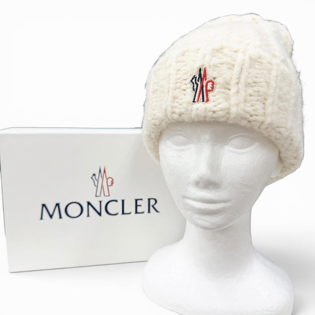 Pristine MONCLER GRENOBLE Knit cap BERRETTO TRICOT Logo patch