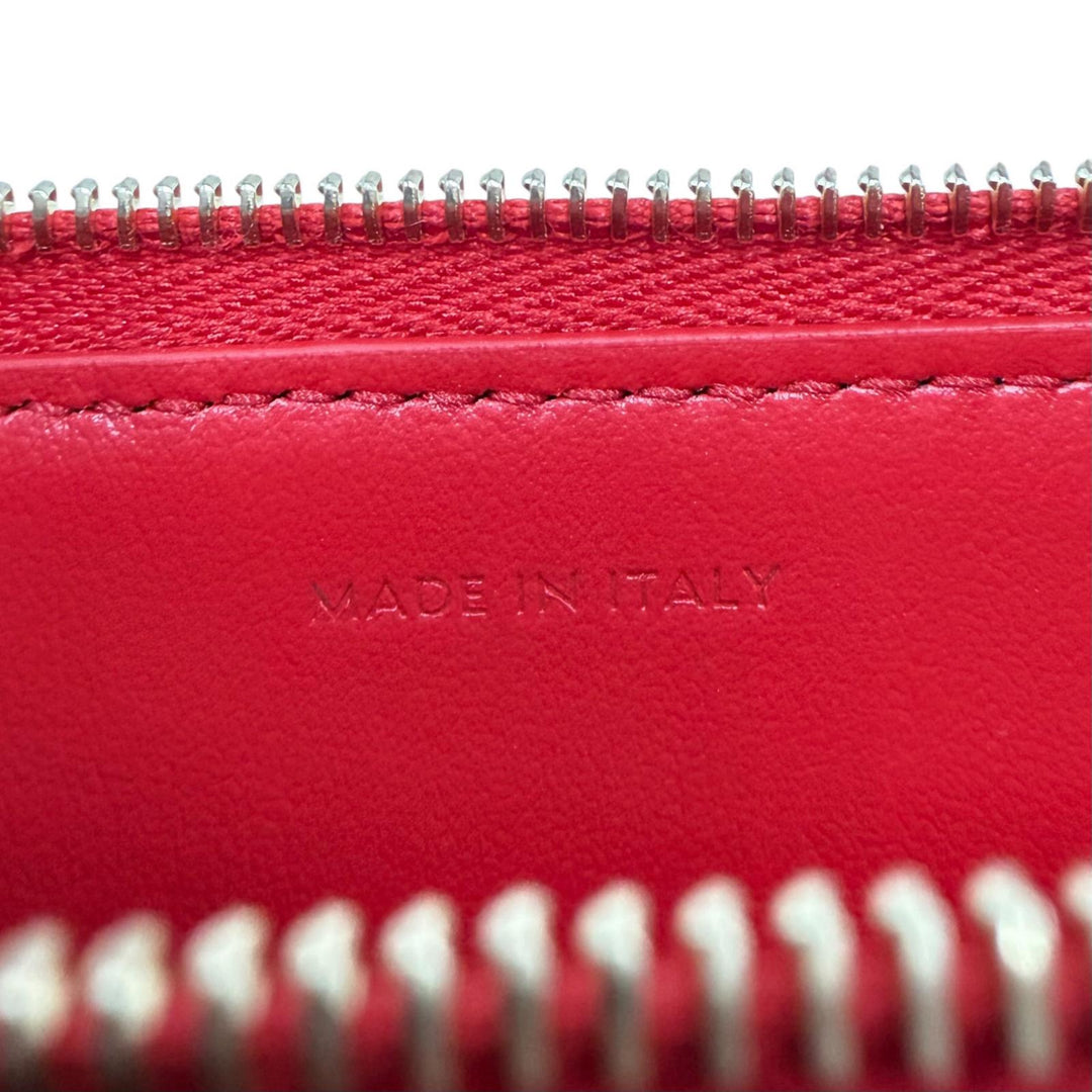 Excellent CELINE Card Case Red leather L10083FVO