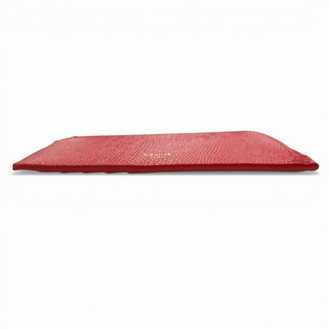 Excellent CELINE Card Case Red leather L10083FVO