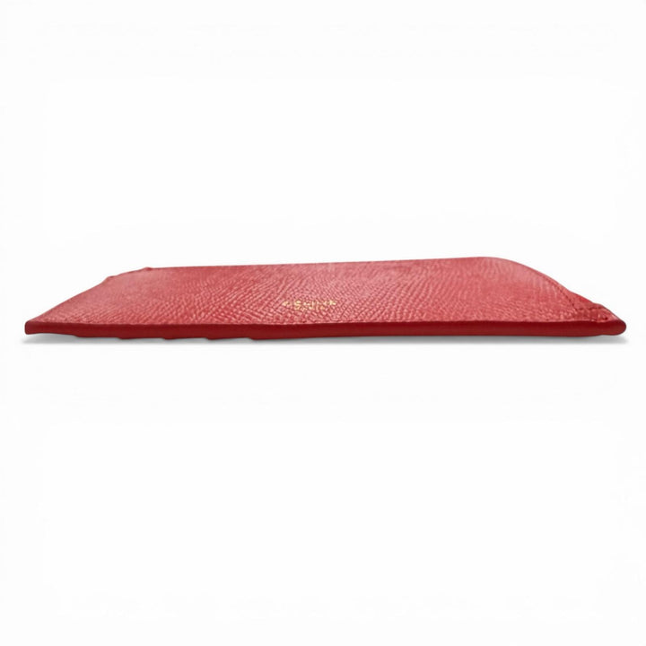 Excellent CELINE Card Case Red leather L10083FVO