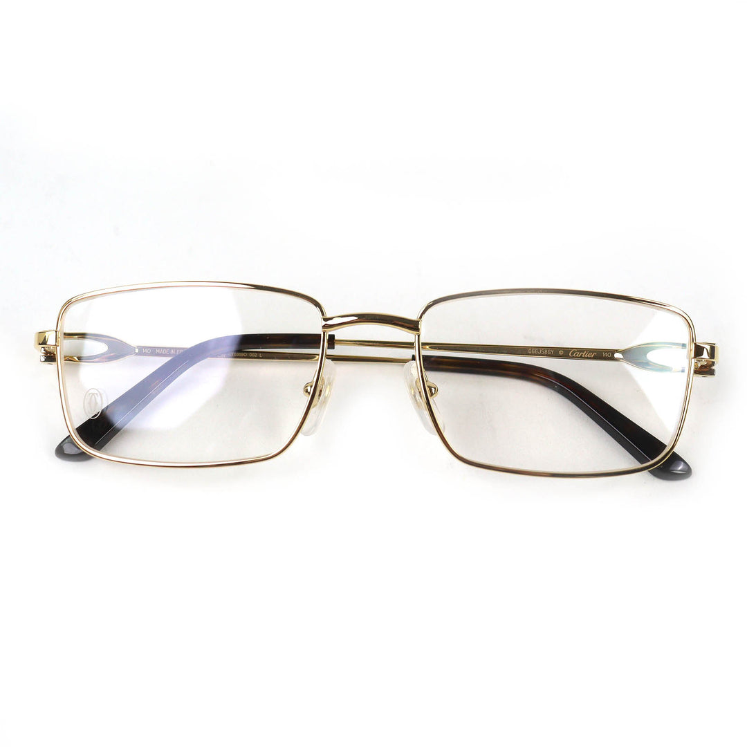 Excellent Cartier Glasses C Decor Square gold mens CT0369O