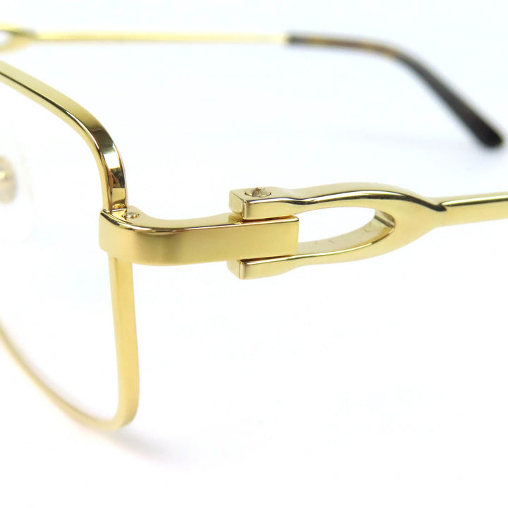 Excellent Cartier Glasses C Decor Square gold mens CT0369O