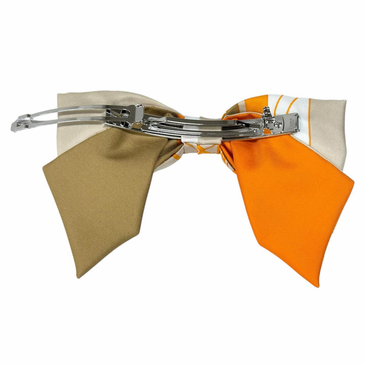 Pristine HERMES Valletta Grenelle Exlibris beige silk Women